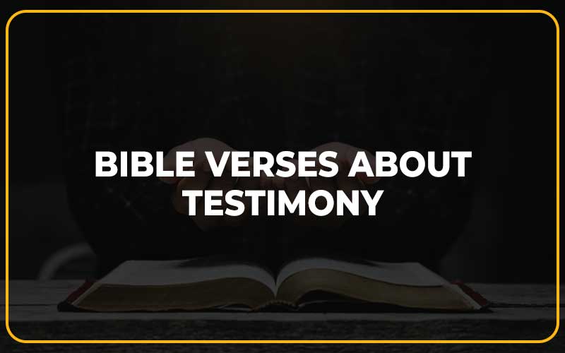 Bible Verses About Testimony