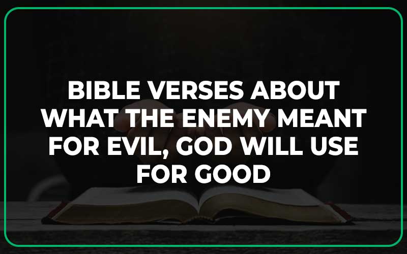 Bible Verses About What the Enemy Meant for Evil