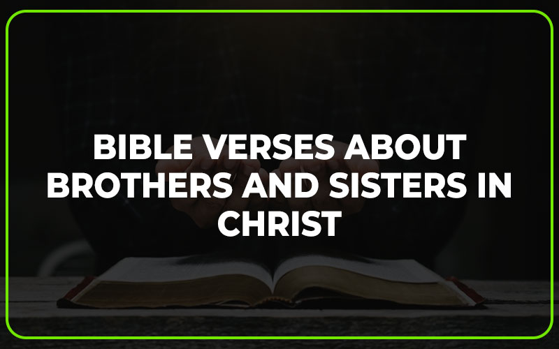 Bible Verses about Brothers and Sisters in Christ