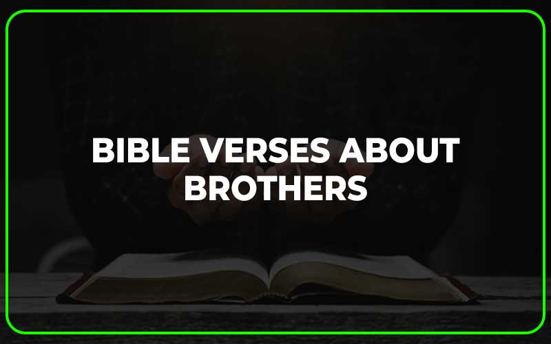 Bible Verses About Brothers